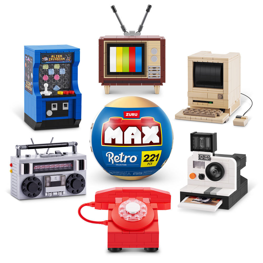 Blocos de Montar - Max Premium - Coleção Retrô - Sortido - Candide