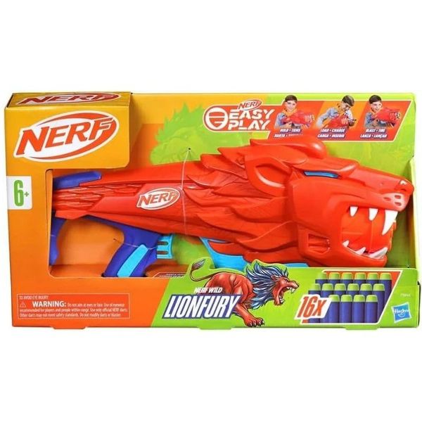Nerf Wild Lion Fury Lançador de Dardos Hasbro F8646
