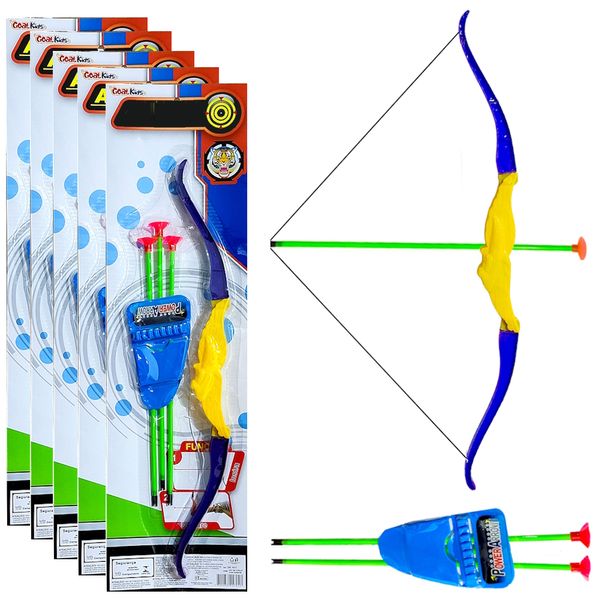 Kit 5 Super Arco Flecha Lembrança Festa p/ Sacola Surpresa de Aniversário Infantil
