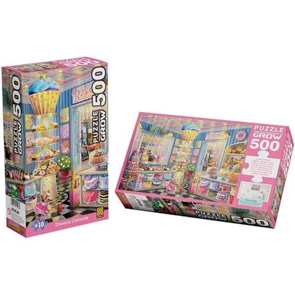 QUEBRA-CABEÇA 500 PCS - DOCERIA COLORIDA - GROW
