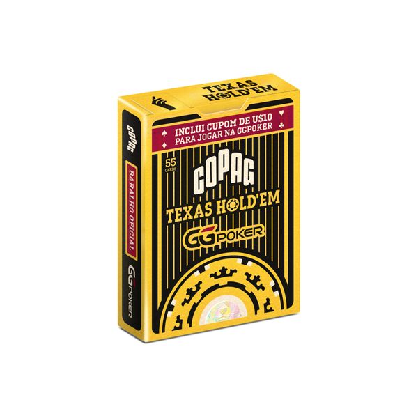Baralho Texas Hold'em Preto GG Poker + Cupom de US$10 para GGPoker