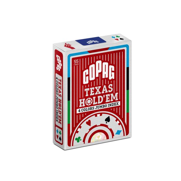 Baralho Texas Hold’em Naipe 4 Cores Vermelho