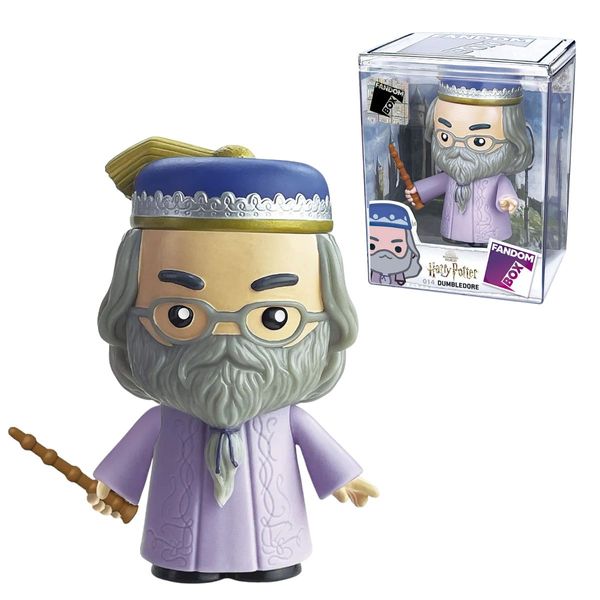 Boneco Colecionável Fandom Box Harry Potter Dumbledore 12cm com Caixa Acrílica