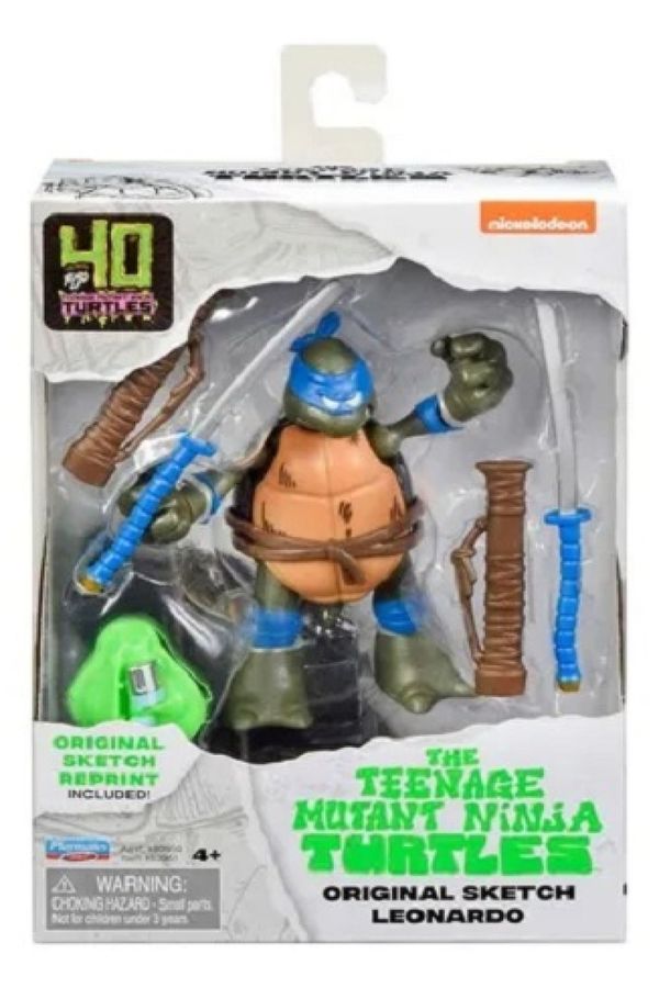 Tartarugas Ninja Sketch 40 Anos 11 Cm C/ Acessorios – Leonardo - Sunny