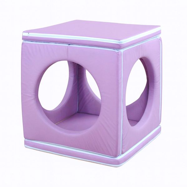Módulo Cubo Casinha de Conexão 70cm x 70cm x 70cm entradas 40cm diâmetro Rosa