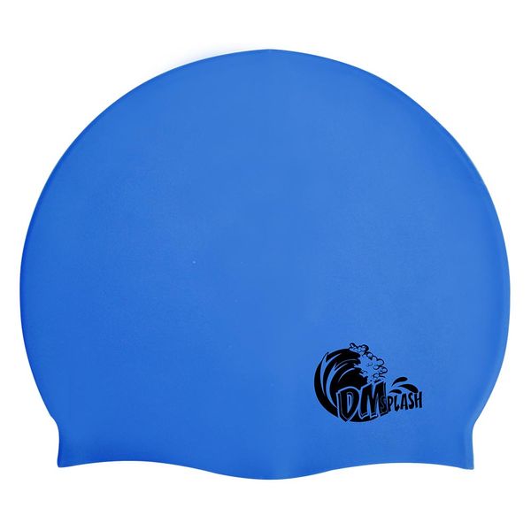 Touca para Natação de Silicone Infantil DM Splash Azul