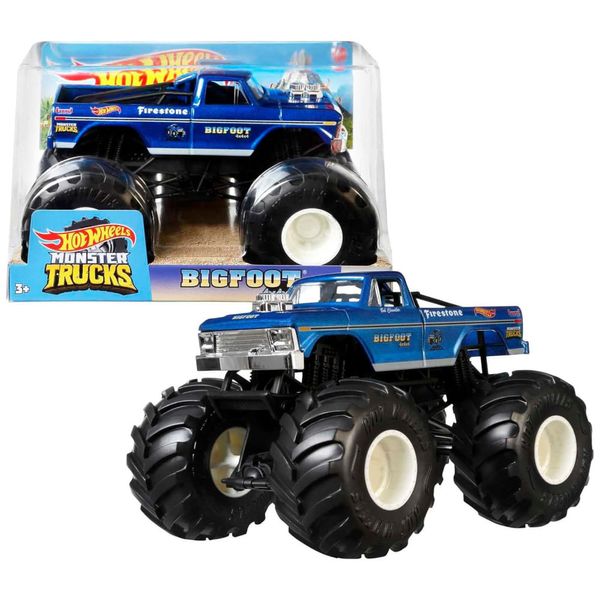 Caminhão Monstro Escala 1:24 com Rodas Gigantes para Crianças Acima de 3 Anos, Hot Wheels 110v