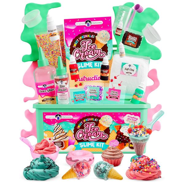 Kit Slime Divertido Faça seus Próprios Sorvetes e Doces para Crianças de 10 a 12 Anos, Original Stationery 110v