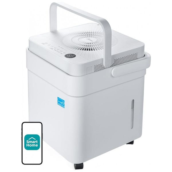 Desumidificador para Grandes Ambientes 6L até 140 m2 com Controle Inteligente, 110V, Midea, Branco 110v