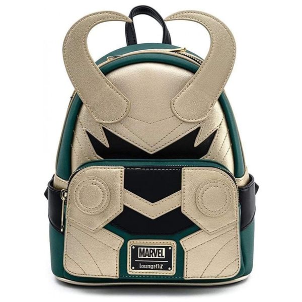 Mini Mochila Escolar Infantil Loungefly Marvel Loki para Crianças a Partir de 12 Anos 110v