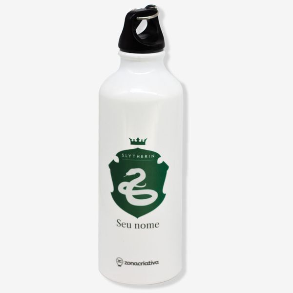 Garrafa com Mosquetão Personalizada Sonserina – Harry Potter
