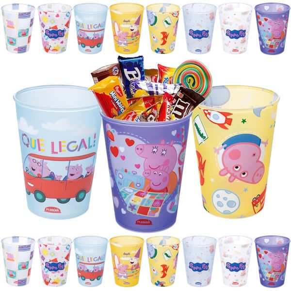 20 Copos Festa Peppa Pig Doces Decoração Sacolinha Surpresa