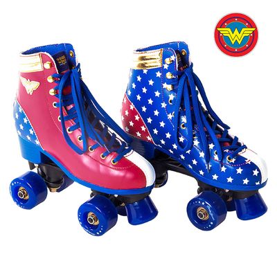 Patins Quad Mulher Maravilha Warner Bel 37 / Vermelho, Azul