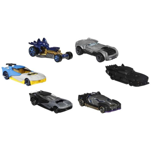 Conjunto de 6 Carrinhos Hot Wheels do Batman em escala 1:64, da Mattel Ideal para Colecionadores e Fãs 110v