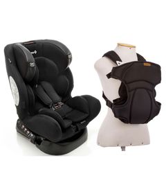 Kit-Cadeira-para-Auto---De-0-a-36-Kg---Multifix---Black-e-Canguru---I-Love-Travel---Black---Infanti