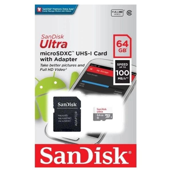 Cartão Micro SD 64GB Ultra Classe 10