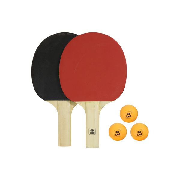 Kit Ping-Pong 2 Raquetes + 3 Bolinhas Bel Único
