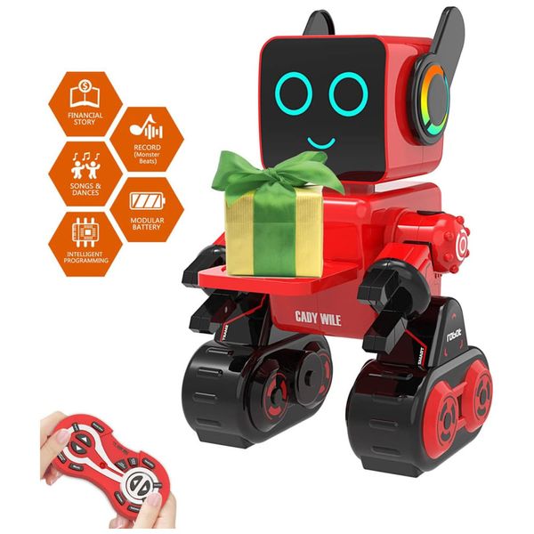Robô Inteligente OK com Controle Remoto e Sons para Crianças de 3 Anos ou Mias, OKK Aukfa K3, Vermelho 110v