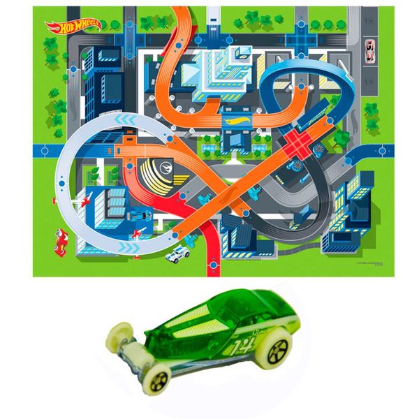 Hot Wheels - tapete com carrinho modelo grande Toyng