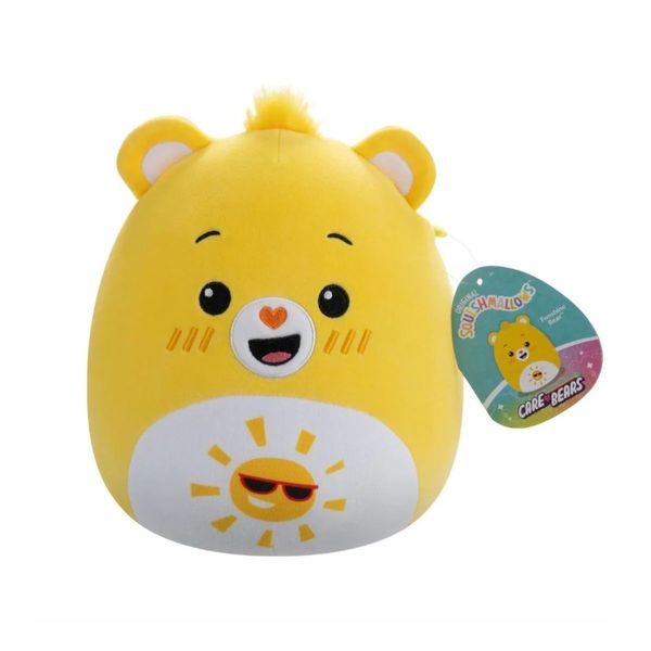 Pelúcia Squishmallows Ursinhos Carinhosos Sol Funshine Bear Amarelo 20cm Sunny