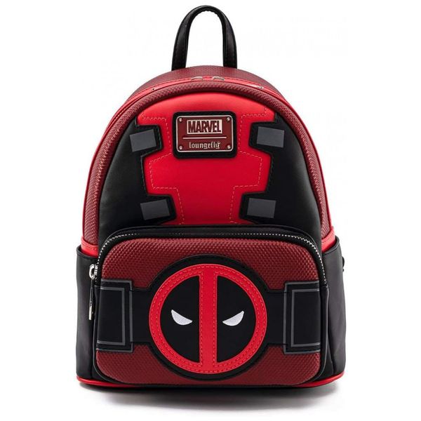 Mochila Escolar Infantil 25cm Loungefly Deadpool para Crianças, Vermelha 110v
