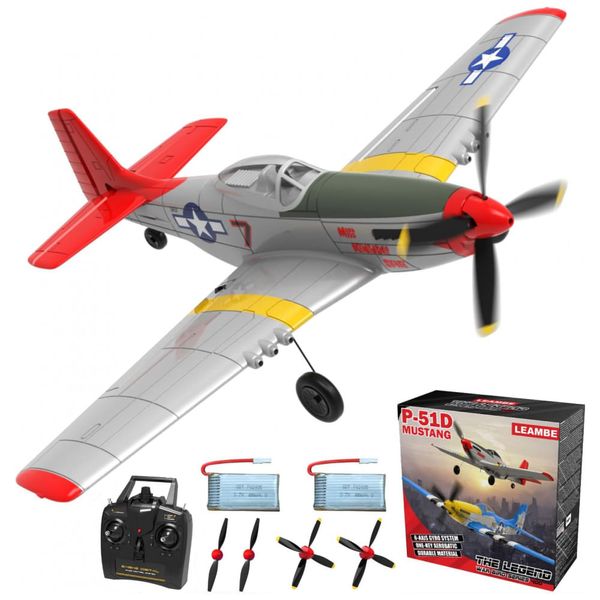 Avião de Controle Remoto 2.4G Design 4CH, Idade Recomendada 14, LEAMBE YKFJ 1, Branco 110v