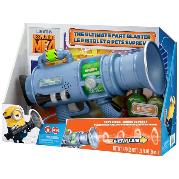 Brinquedo dos Minions, O Detonador de Peidos e Explode Anéis de Peidos Reais de Neblina com 15 Sons, Acende e Emite Cheiros, Minions 59292, Azul 110v