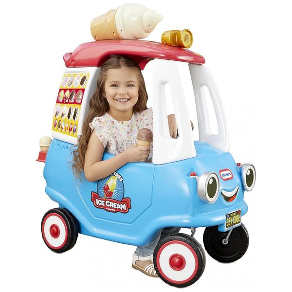 Quadriciclo de Passeio Infantil Hora do Sorvete para Crianças de 2 a 5 Anos, Little Tikes, Azul 110v