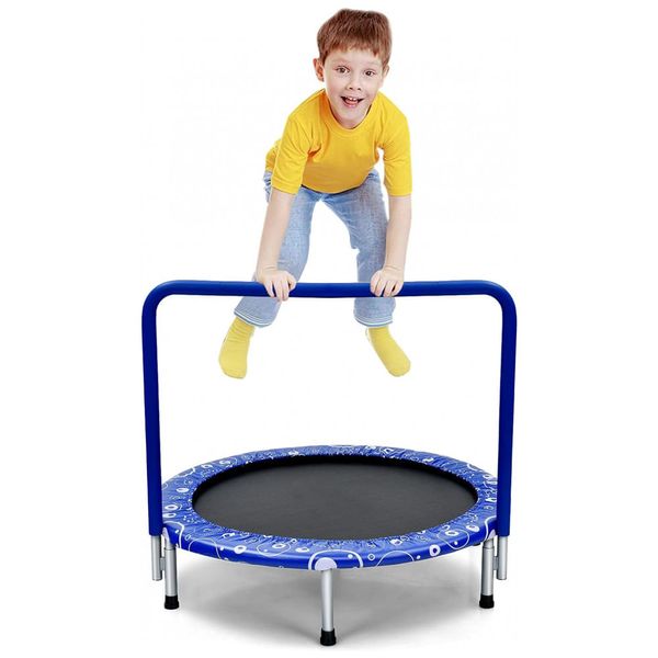 Giantex Cama Elástica Interna com Apoio Ajustável, até 149 kg 3 a 10 anos, Azul 110v