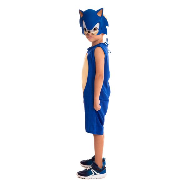 Fantasia Infantil Premium Sonic Original com Máscara M