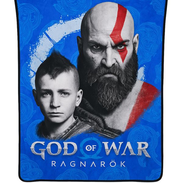 Kit Manta e Balde Zona Criativa God Of War Ragnarok Original 1magnus Azul