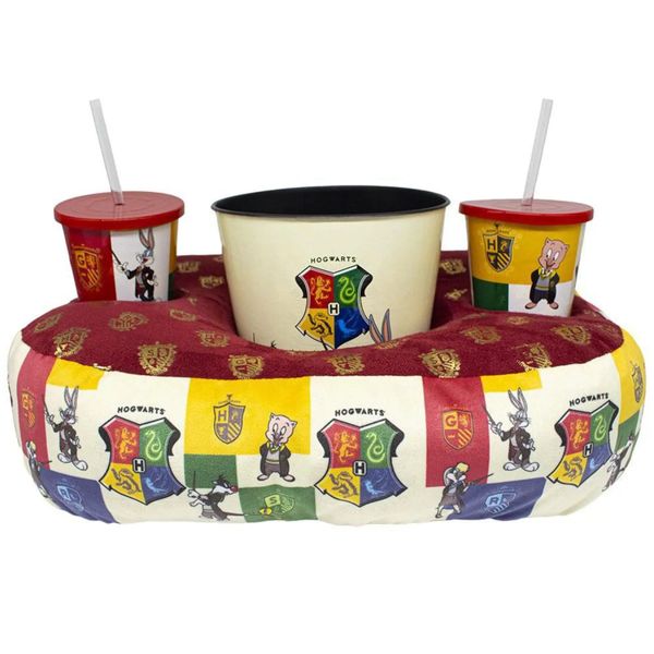 Kit Pipoca E Almofada Zona Criativa Harry Potter WB 1magnus Vermelho Escuro