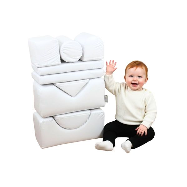 Kit Espumado 9 Peças Formas Geométricas Variadas Branco - White Party