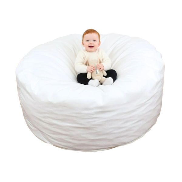 Puff Redondo Cheio Flocos Espuma D26 1M X 40 Branco