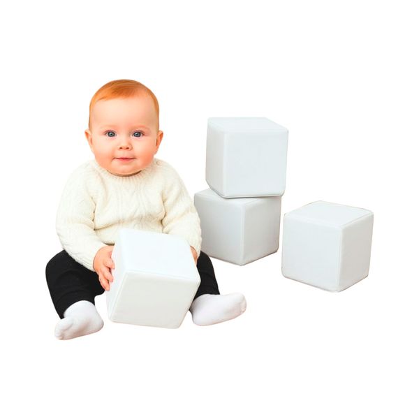 Kit 4 Blocos Espumados 15cm x 15cm Branco