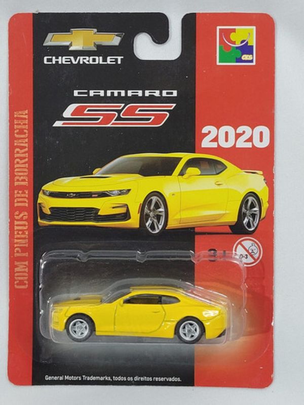 Chevrolet Camaro Ss 20 - 1:64 Pneu Borracha Cks 1magnus Amarelo