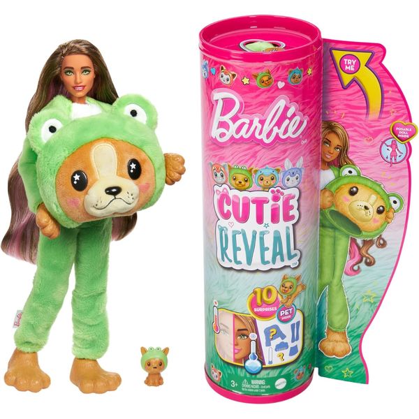 Boneca Barbie Cutie Reveal Color 10 surpresas Original 1magnus Verde