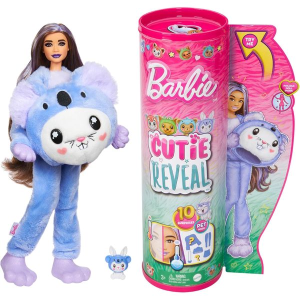 Boneca Barbie Cutie Reveal Color 10 surpresas Original 1magnus Lilás