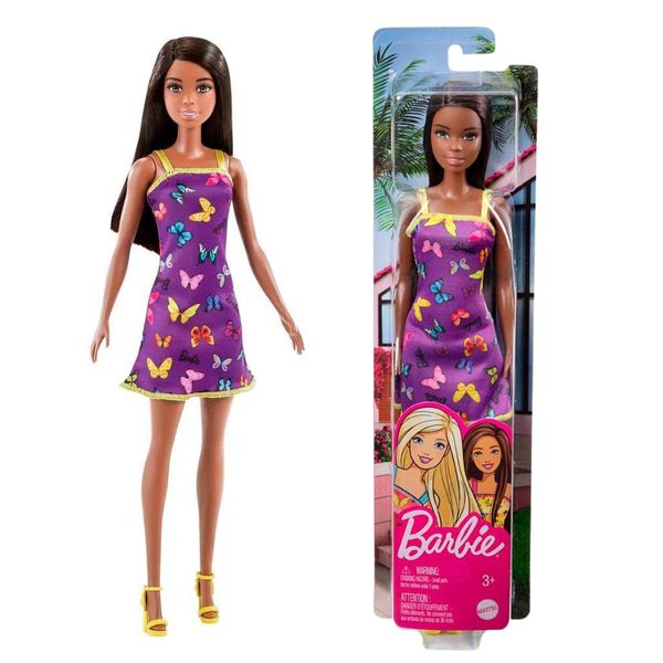 Boneca Barbie Fashionistas Mattel Original 1magnus Lilás