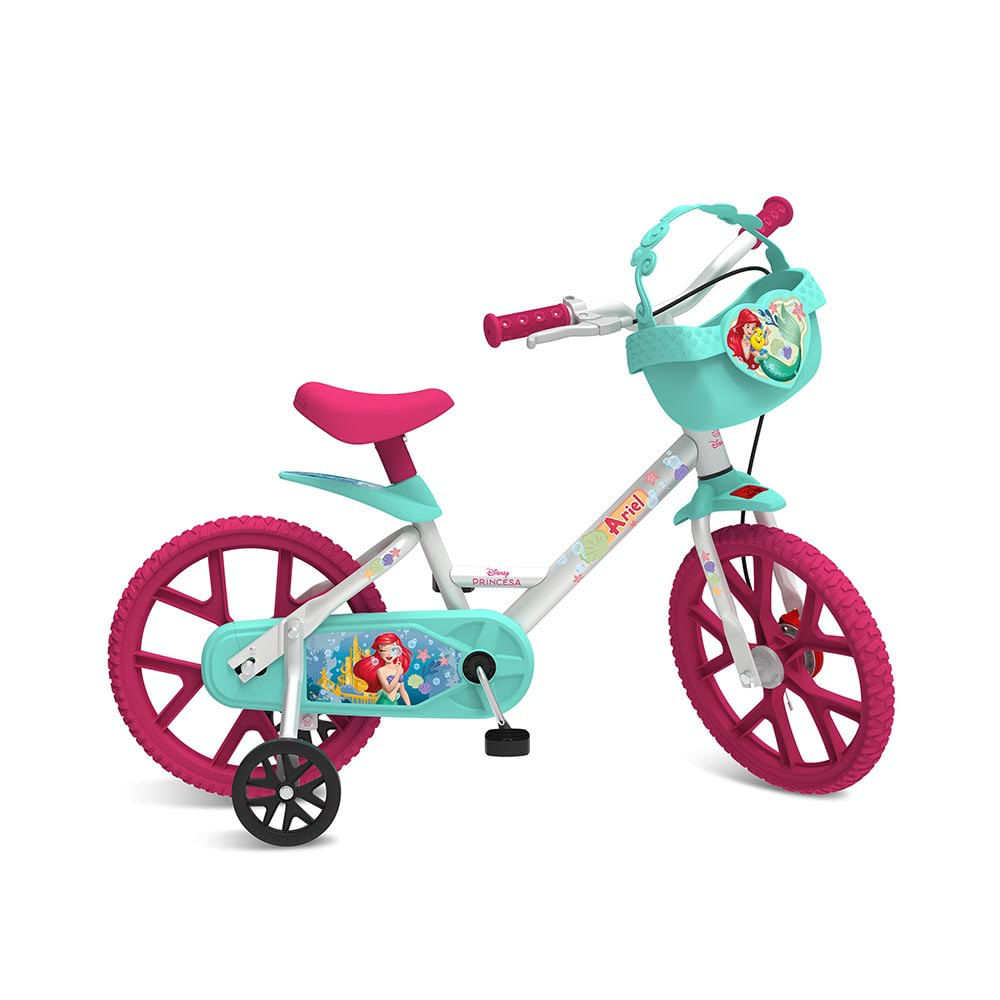 Presentear 24 EXCLUSIVO Bicicleta Disney Princesas Ariel Aro 14 Bandeirante 0