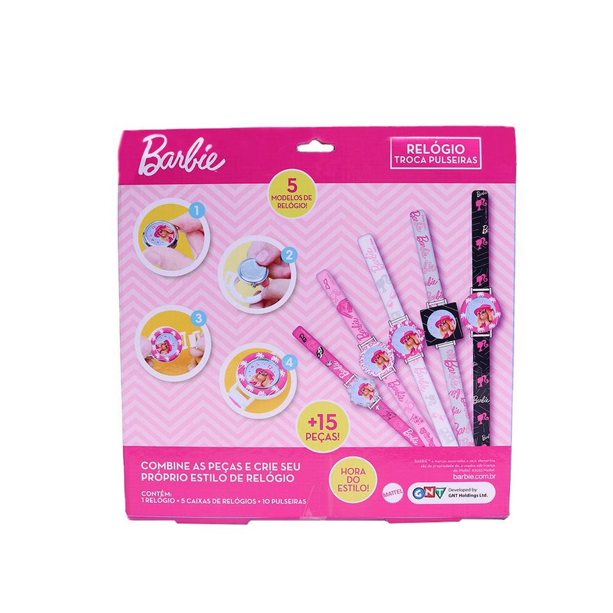 Relogio-Infantil---Barbie--Troca-Pulseiras-com-5-Pulseiras---Fun-3