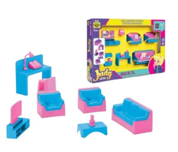 Coleção Judy Home Salinha Brinquedo Infantil 7 Peças Samba Toys