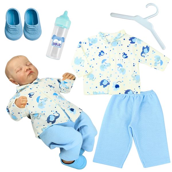 KIT ROUPA BONECA PARA REBORN - SONECA DE ELEFANTE - 5 PÇS