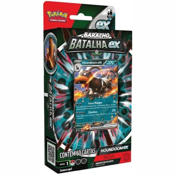 Pokémon TCG Houndoom Ex Baralho Batalha Ex Copag