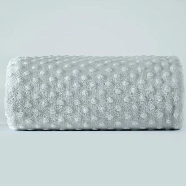 Cobertor Hug Fluffly Dots Cinza Único