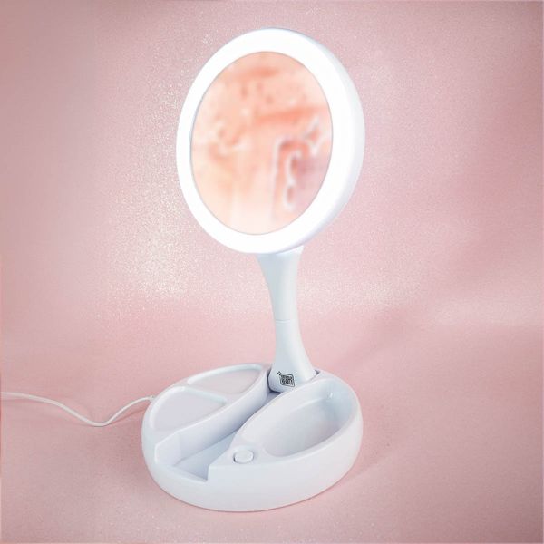 Espelho Com Led Iluminador Maquiagem