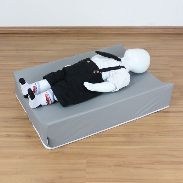 Trocador e Berço Portátil com Abas Luxo 70cm x 50cm x 15cm escolha a cor Cinza