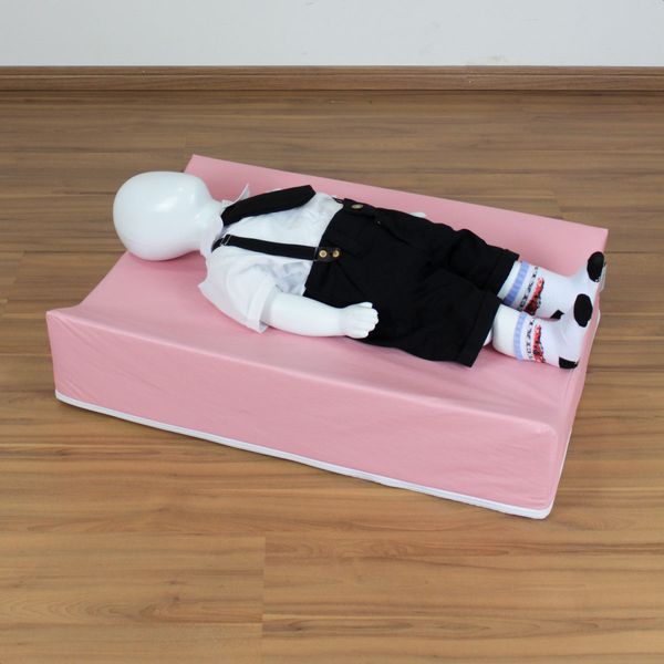 Trocador e Berço Portátil com Abas Luxo 70cm x 50cm x 15cm escolha a cor Rosa