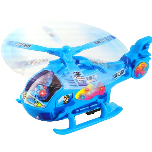 Helicóptero Policial Baby Bate E Volta Com Luzes E Sons