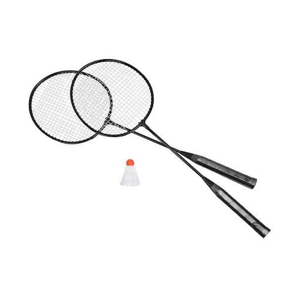 Kit Badminton Com 2 Raquetes, 1 Peteca Preto